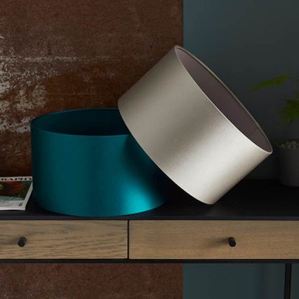 Endon 90024 - Paralume di ricambio per lampada da tavolo E27, diametro 38 cm, grigio
