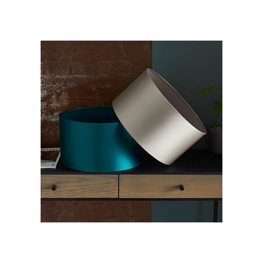 Endon 90024 - Paralume di ricambio per lampada da tavolo E27, diametro 38 cm, grigio