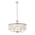 Endon 90263 - Lampadario a sospensione con catena CHESTERFIELD 6xE14/6W/230V Ø 55 cm cromo lucido