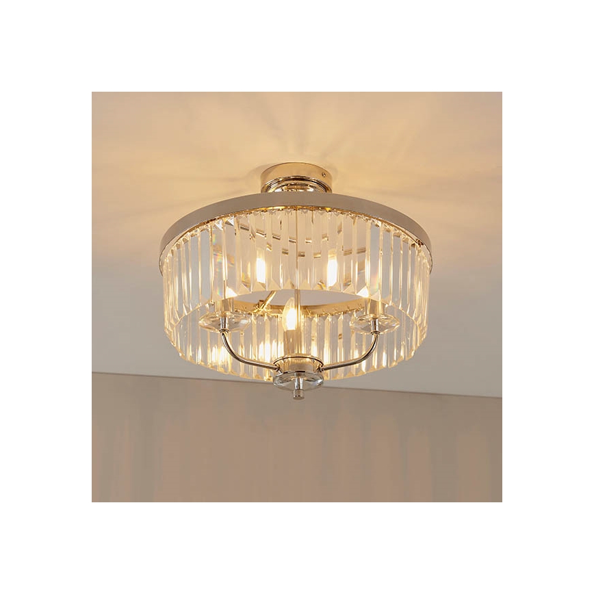 Endon 90264 - Plafoniera CHESTERFIELD 3xE14/6W/230V Ø 45 cm cromo lucido