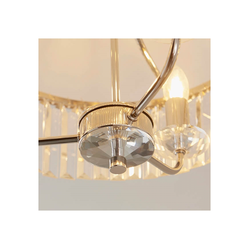 Endon 90264 - Plafoniera CHESTERFIELD 3xE14/6W/230V Ø 45 cm cromo lucido