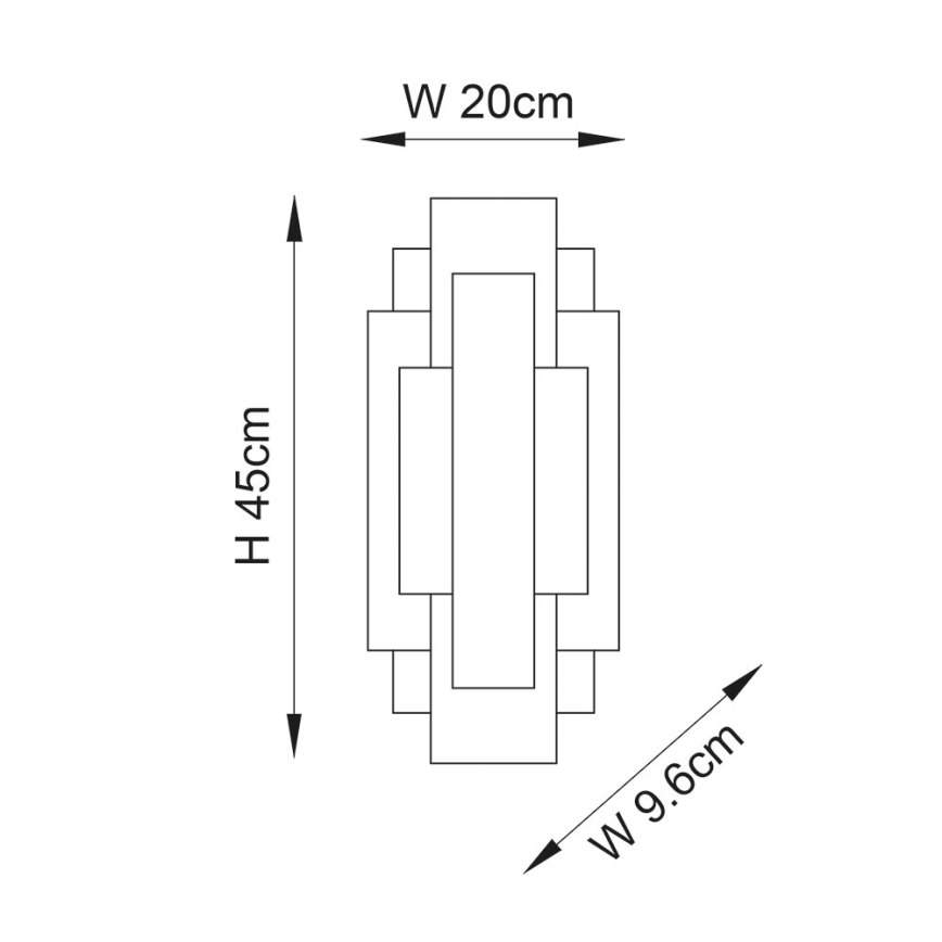 Endon 90451 - Applique da parete ALZARE 2xG9/3W/230V bianco anticato