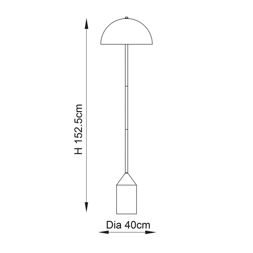 Endon 90521 - Lampada con piedistallo NOVA 1xE27/60W/230V ottone