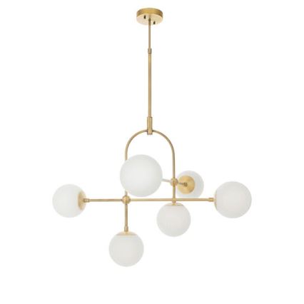 Endon 90842 - Lampadario a stelo 6xE14/7W/230V ottone/bianco