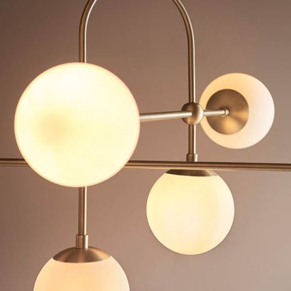 Endon 90842 - Lampadario a stelo 6xE14/7W/230V ottone/bianco