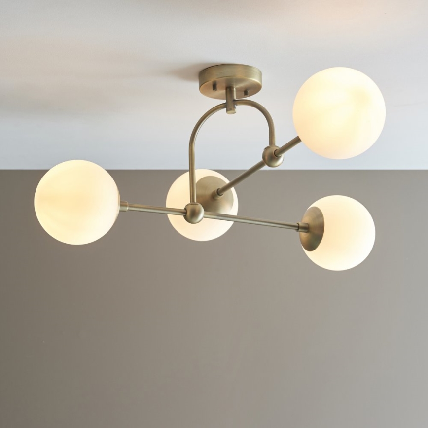 Endon 90843 - Lampada a soffitto ONTARIO a montaggio superficiale 4xE14/7W/230V in ottone