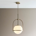 Endon 90844 - Lampadario su asta ONTARIO 1xE27/10W/230V ottone