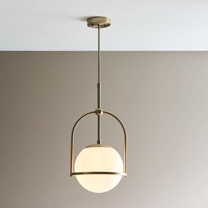 Endon 90844 - Lampadario su asta ONTARIO 1xE27/10W/230V ottone