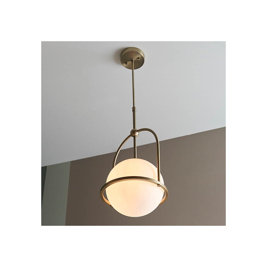 Endon 90844 - Lampadario su asta ONTARIO 1xE27/10W/230V ottone