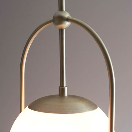 Endon 90844 - Lampadario su asta ONTARIO 1xE27/10W/230V ottone