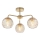 Endon 91968 - Lampadario a plafone DIMPLE 3xE14/25W/230V dorato/beige fumé