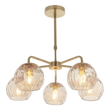Endon 91969 - Lampadario a stelo DIMPLE 5xE14/7W/230V dorato