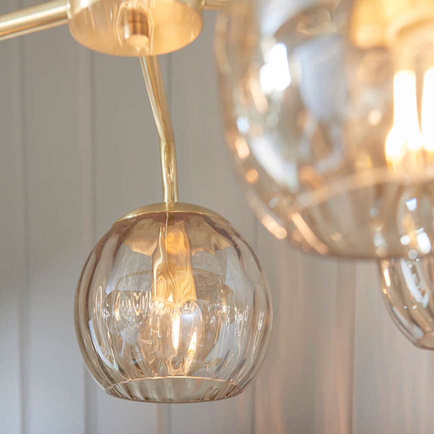 Endon 91969 - Lampadario a stelo DIMPLE 5xE14/7W/230V dorato