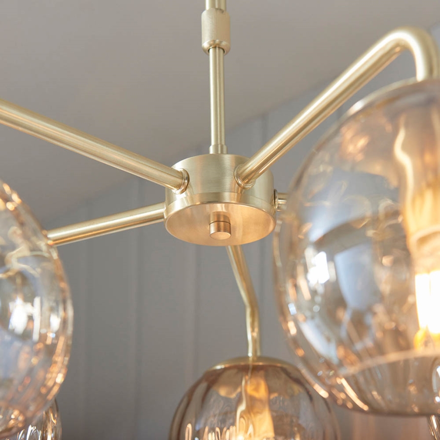 Endon 91969 - Lampadario a stelo DIMPLE 5xE14/7W/230V dorato