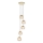 Endon 91972 - Lampadario a cavo DIMPLE 5xE14/7W/230V oro/beige fumé