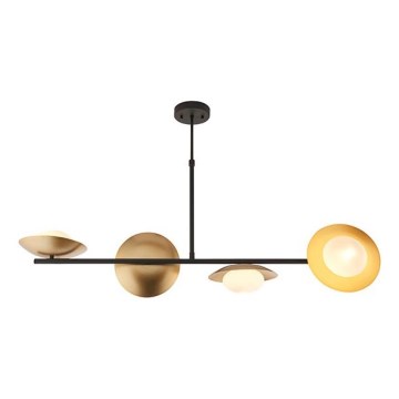 Endon 92036 - Lampadario a sospensione RUFFLE su cavo 4xG9/3W/230V ottone/nero