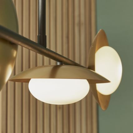 Endon 92036 - Lampadario a sospensione RUFFLE su cavo 4xG9/3W/230V ottone/nero