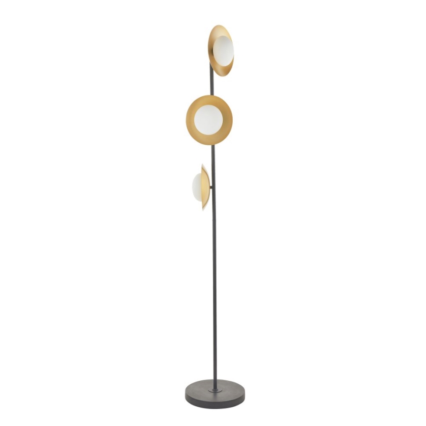 Endon 92039 - Lampada con piedistallo RUFFLE 3xG9/3W/230V nero/oro