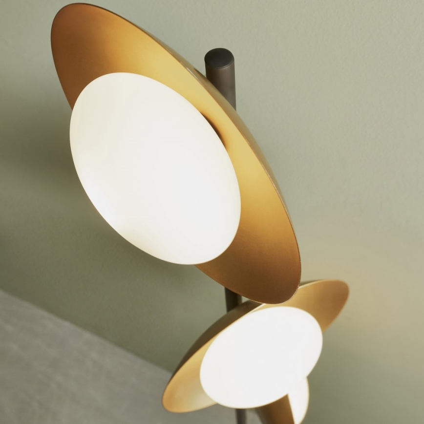 Endon 92039 - Lampada con piedistallo RUFFLE 3xG9/3W/230V nero/oro