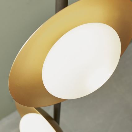 Endon 92039 - Lampada con piedistallo RUFFLE 3xG9/3W/230V nero/oro