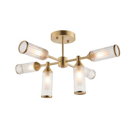 Endon 92213 - Lampadario su asta TOUR 6xG9/3W/230V ottone
