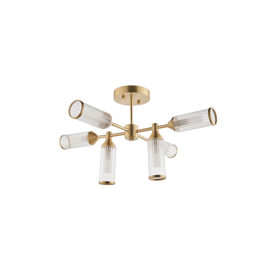 Endon 92213 - Lampadario su asta TOUR 6xG9/3W/230V ottone