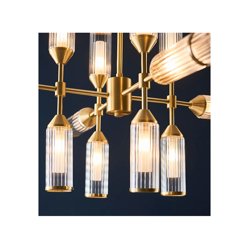 Endon 92214 - Lampadario a stelo TOUR 12xG9/3W/230V ottone