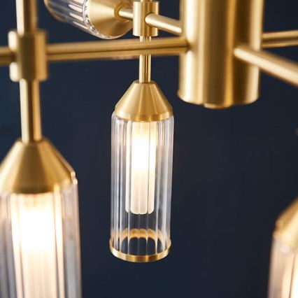 Endon 92214 - Lampadario a stelo TOUR 12xG9/3W/230V ottone