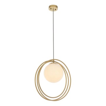 Endon 92488 - Lampadario a cavo EMILIO 1xE27/10W/230V oro/bianco