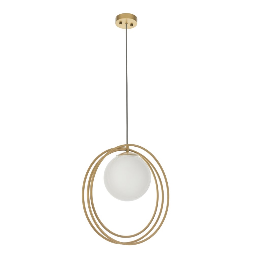 Endon 92488 - Lampadario a cavo EMILIO 1xE27/10W/230V oro/bianco