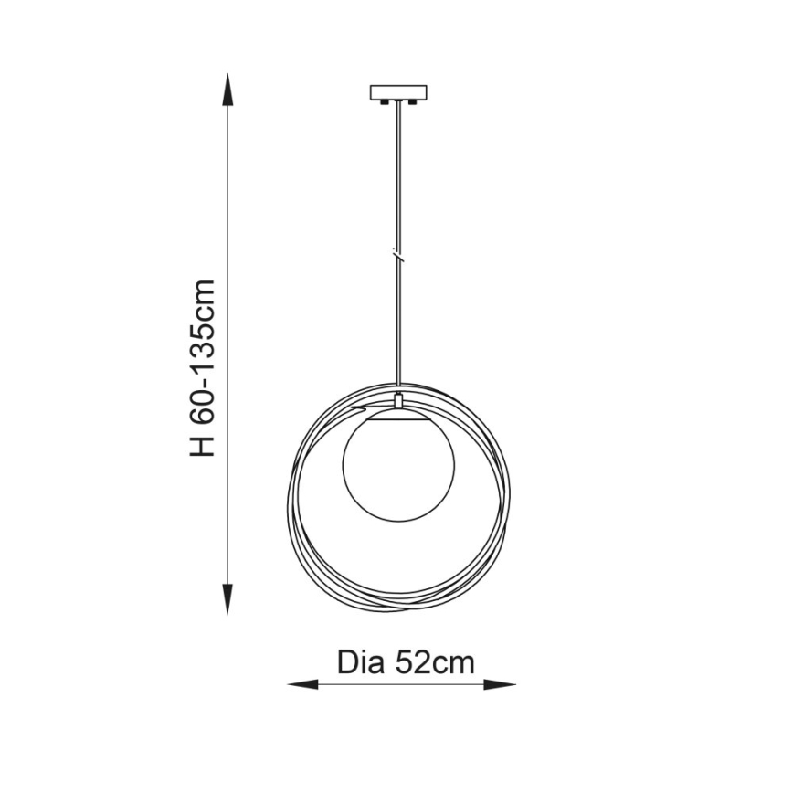 Endon 92488 - Lampadario a sospensione con cavo EMILIO 1xE27/10W/230V dorato