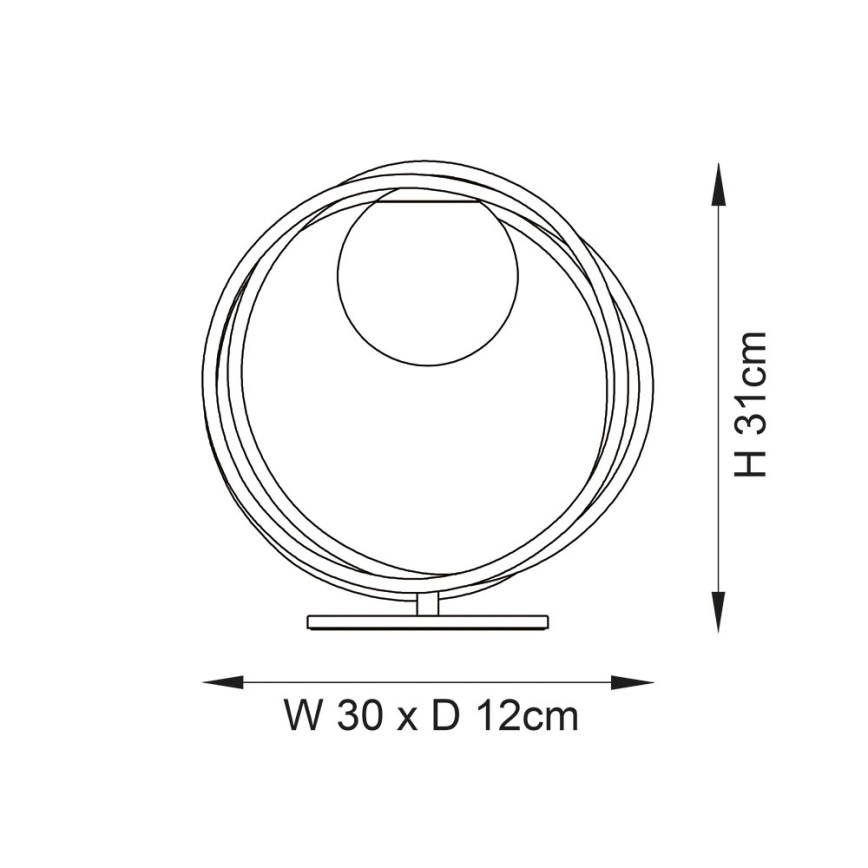 Endon 92491 - Lampada da tavolo EMILIO 1xG9/3W/230V dorata