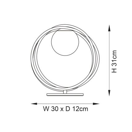 Endon 92491 - Lampada da tavolo EMILIO 1xG9/3W/230V oro/bianco