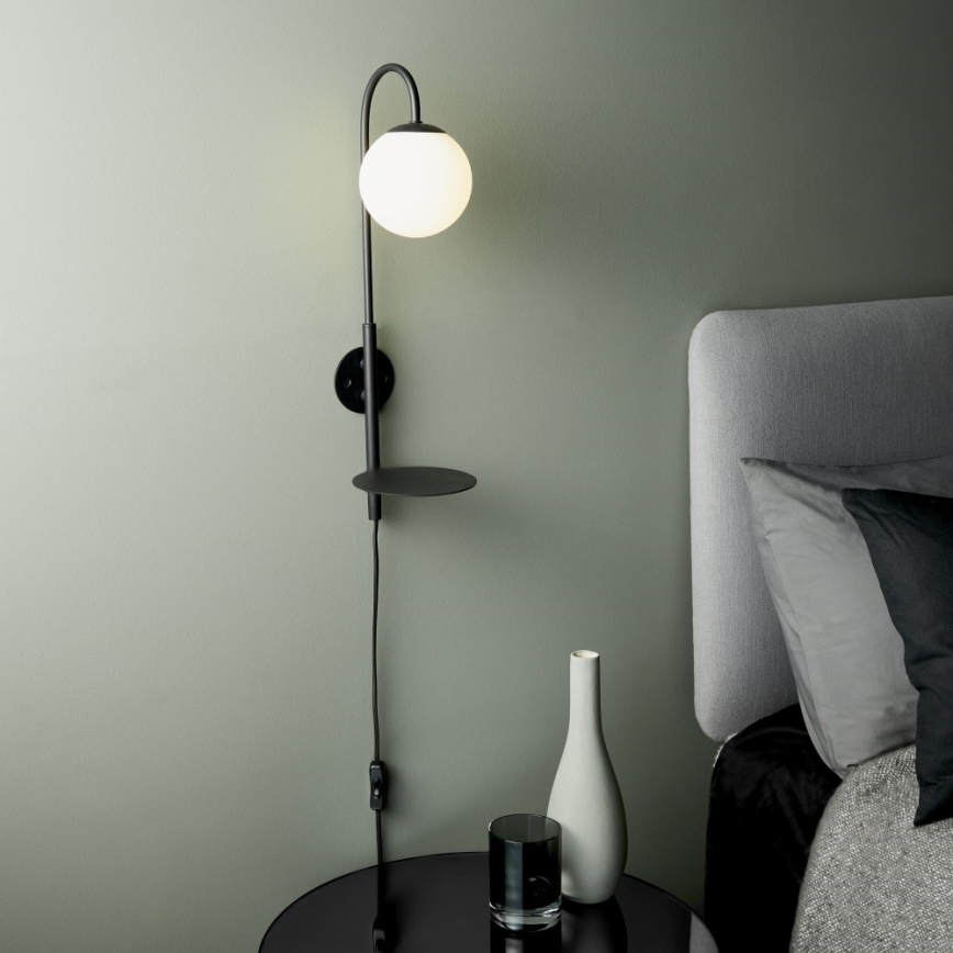 Endon 92726 - Lampada da parete HALO 1xG9/3W/230V nera