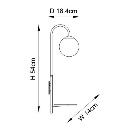 Endon 92726 - Lampada da parete HALO 1xG9/3W/230V nero/bianco