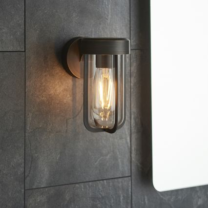 Endon 92857 - Applique da bagno 1xE27/6W/230V IP44 bronzo/nero