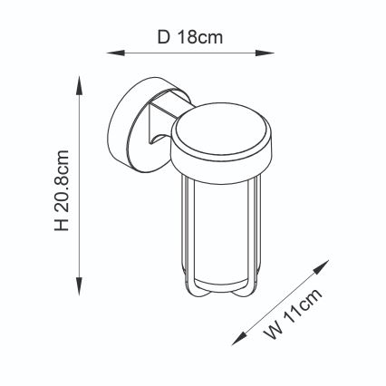 Endon 92859 - Applique da bagno 1xE27/6W/230V IP44 nera