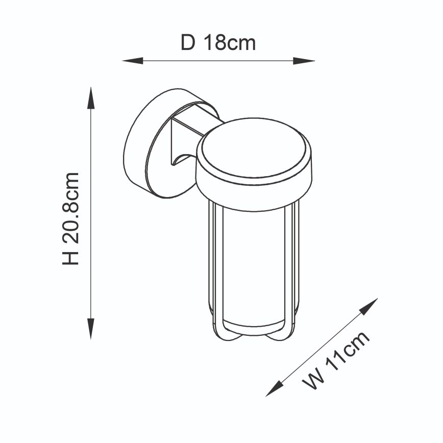 Endon 92859 - Applique da bagno 1xE27/6W/230V IP44 nera