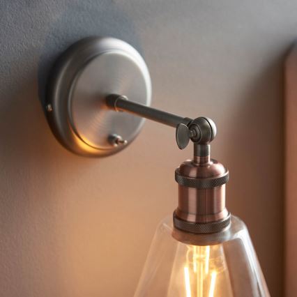 Endon 92874 - Faretto da parete HAL 1xE27/10W/230V bronzo/rame/limpido