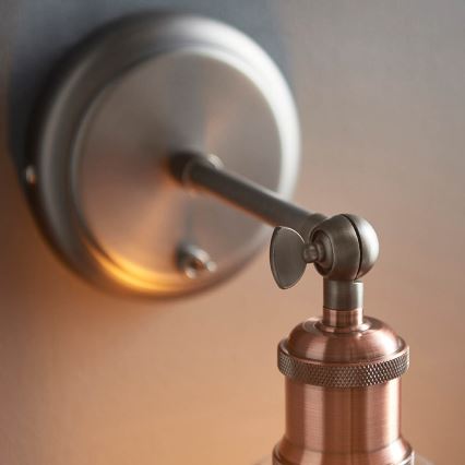 Endon 92874 - Faretto da parete HAL 1xE27/10W/230V bronzo/rame/limpido