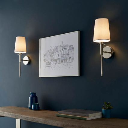 Endon 92949 - Lampada da parete 1xE14/6W/230V bianco/cromo lucido