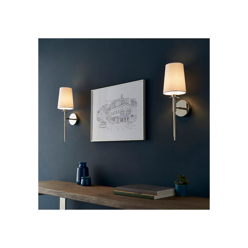Endon 92949 - Lampada da parete 1xE14/6W/230V bianco/cromo lucido