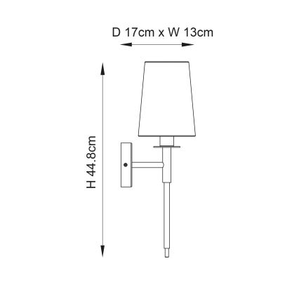 Endon 92949 - Lampada da parete 1xE14/6W/230V bianco/cromo lucido