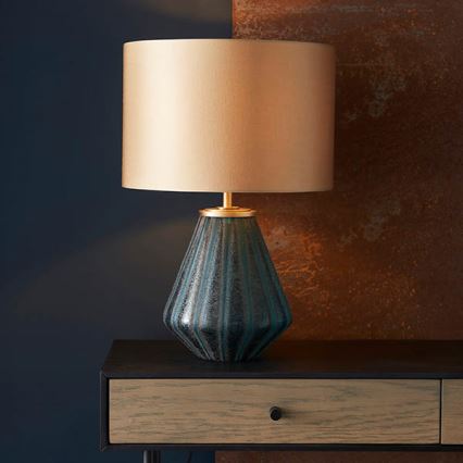 Endon 93059 - Lampada da tavolo ALYSSIA 1xE27/10W/230V oro/blu