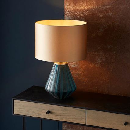 Endon 93059 - Lampada da tavolo ALYSSIA 1xE27/10W/230V oro/blu