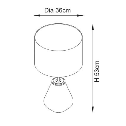 Endon 93059 - Lampada da tavolo ALYSSIA 1xE27/10W/230V oro/blu