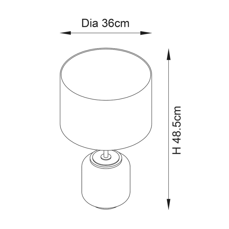 Endon 93067 - Lampada da tavolo ZINNIA 1xE27/10W/230V blu/oro