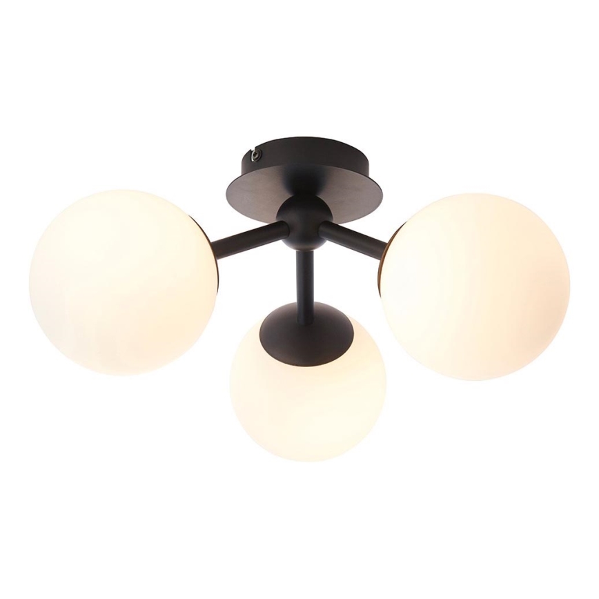 Endon 93489 - Plafoniera da bagno a montaggio superficiale FRIO 3xG9/3W/230V IP44 nera