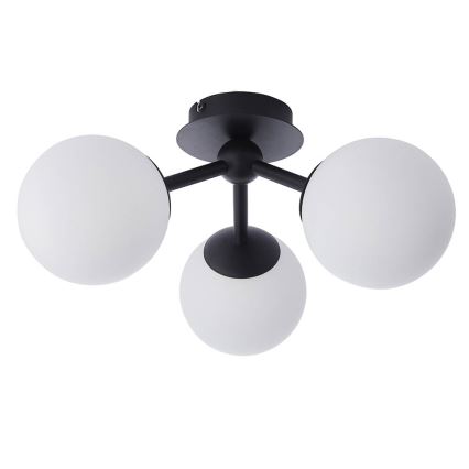 Endon 93489 - Plafoniera da bagno a montaggio superficiale FRIO 3xG9/3W/230V IP44 nera