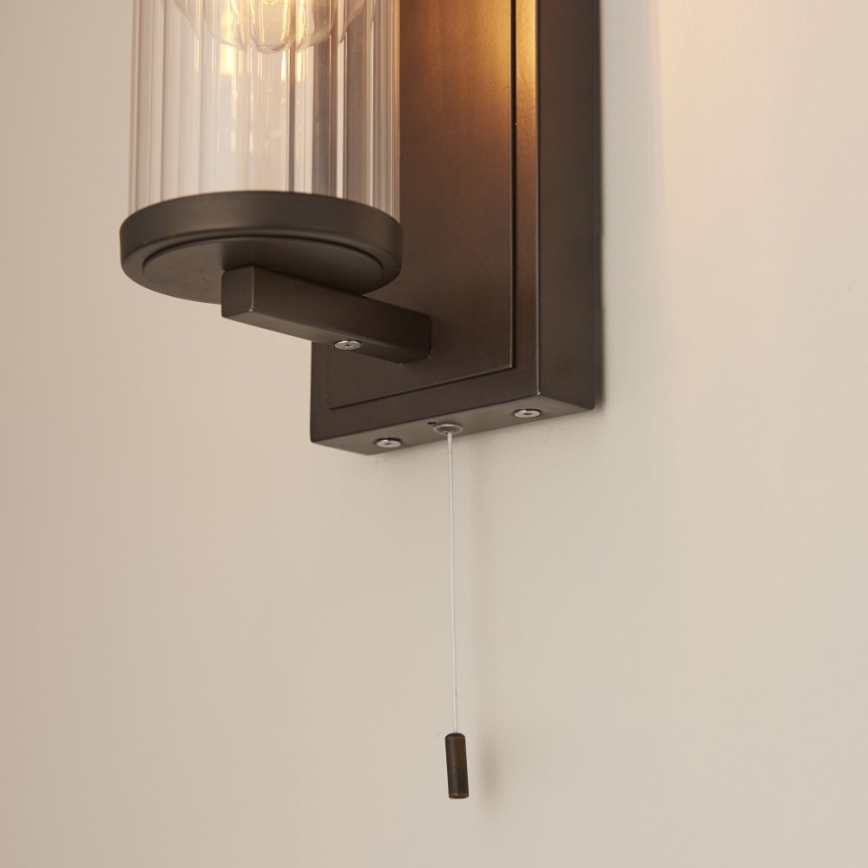 Endon 94077 - Applique da bagno TAYLOR 1xE27/10W/230V IP44 marrone